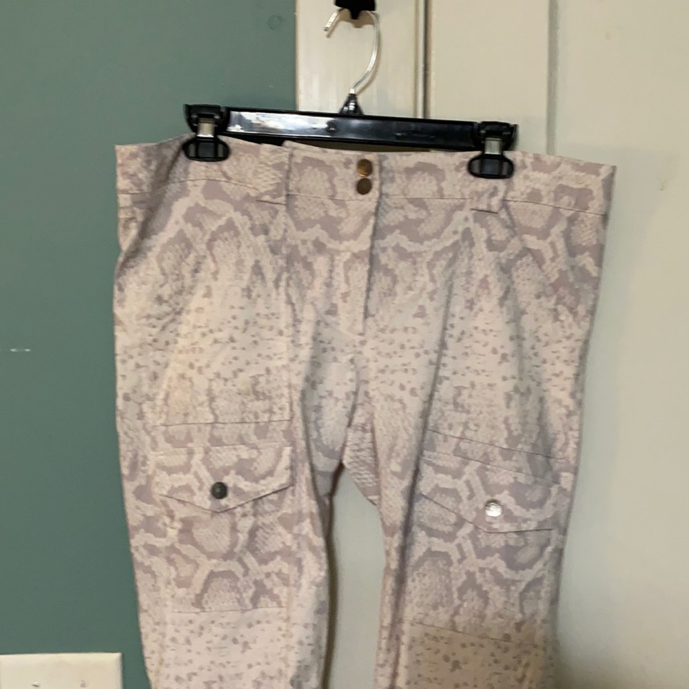 Luxury travel pant in coveted reptile print.